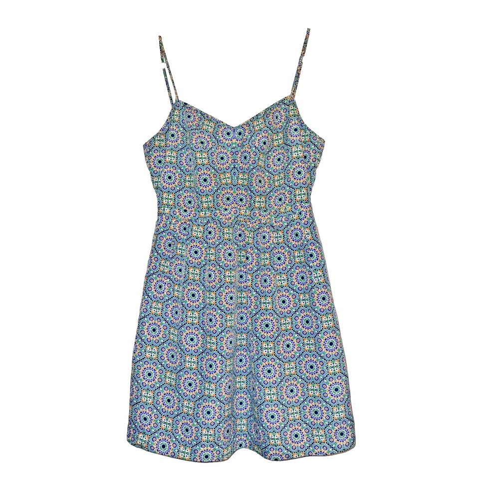 J.Crew Geometric Mini Dress - Women's Size 6 Lined with Pockets - Pastel